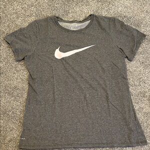 Nike Dark Gray Tee with White Swoosh